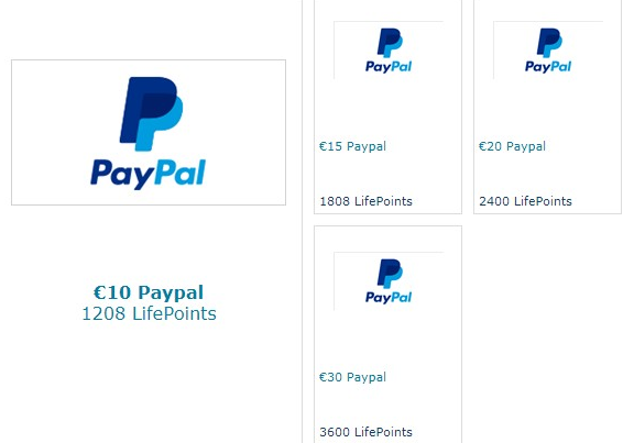 Premios de PayPal en Lifepoints