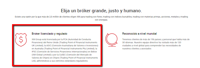 regulaciones del broker XM Broker